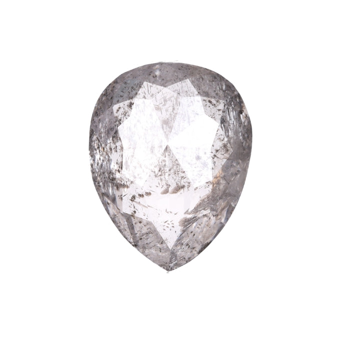 1.38 CT, 8.3 X 6.5 MM | Salt And Pepper Pear Cut Diamond