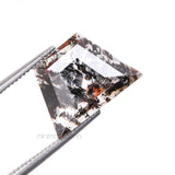 0.77 CT, 7.4 X 5.8 MM | Salt And Pepper Tapered Baguette Cut Diamond