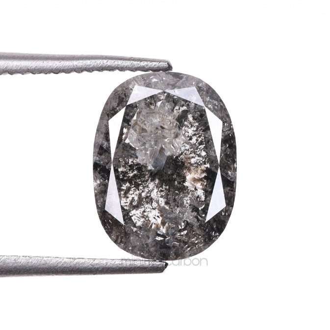 1.58 CT, 8.5 X 6.5 MM | Salt And Pepper Oval Cut Diamond