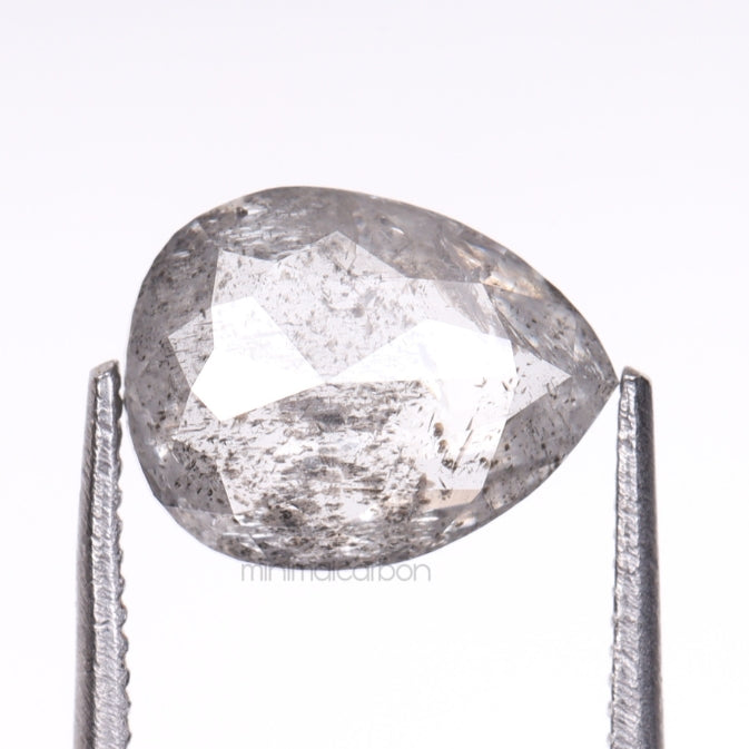 1.38 CT, 8.3 X 6.5 MM | Salt And Pepper Pear Cut Diamond