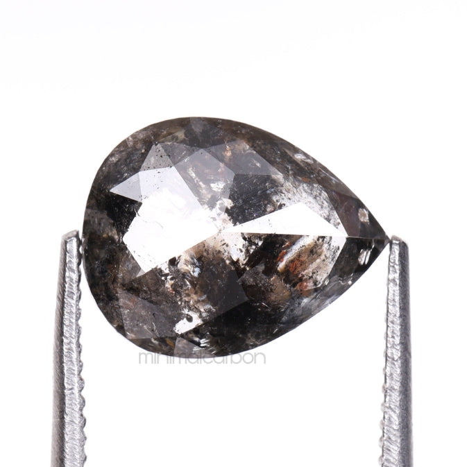 1.48 CT, 8.5 X 6.7 MM | Salt And Pepper Pear Cut Diamond