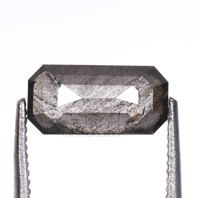 0.89 CT, 8.0 X 4.0 MM | Salt And Pepper Emerald Cut Diamond