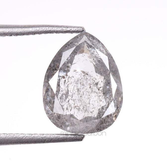 1.38 CT, 8.3 X 6.5 MM | Salt And Pepper Pear Cut Diamond