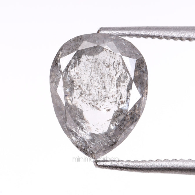 1.38 CT, 8.3 X 6.5 MM | Salt And Pepper Pear Cut Diamond