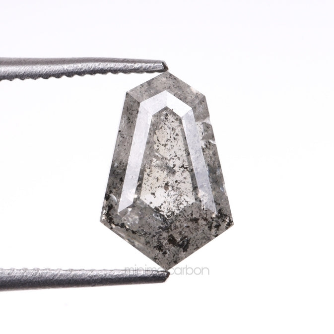 1.45 CT, 8.6 X 5.8 MM | Salt And Pepper Shield Cut Diamond