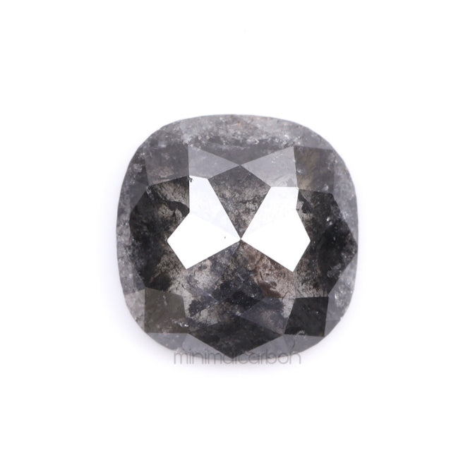 0.81 CT, 6.0 X 6.0 MM | Salt And Pepper Cushion Cut Diamond