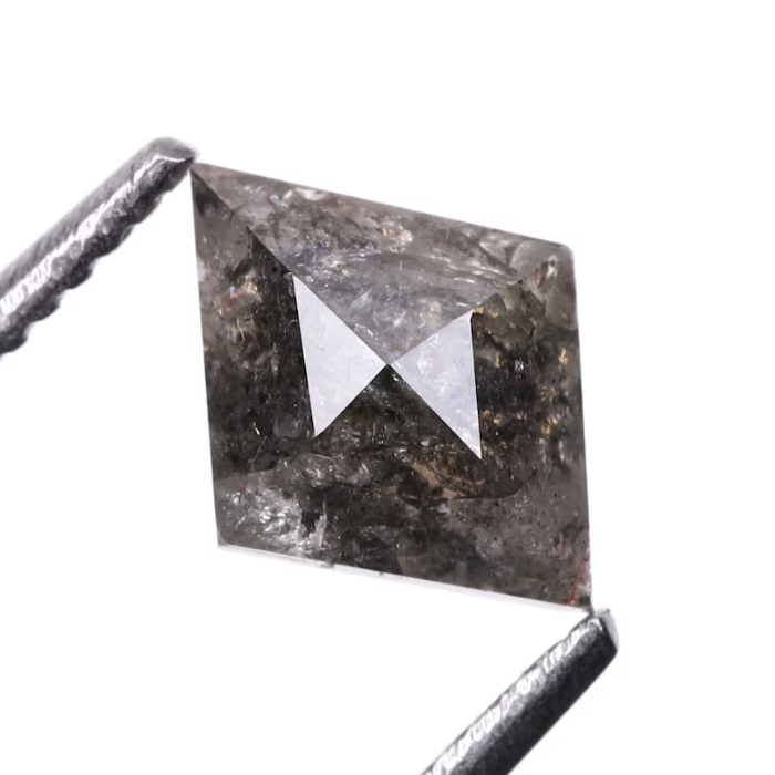 Salt and Pepper Kite Cut Natural Diamond