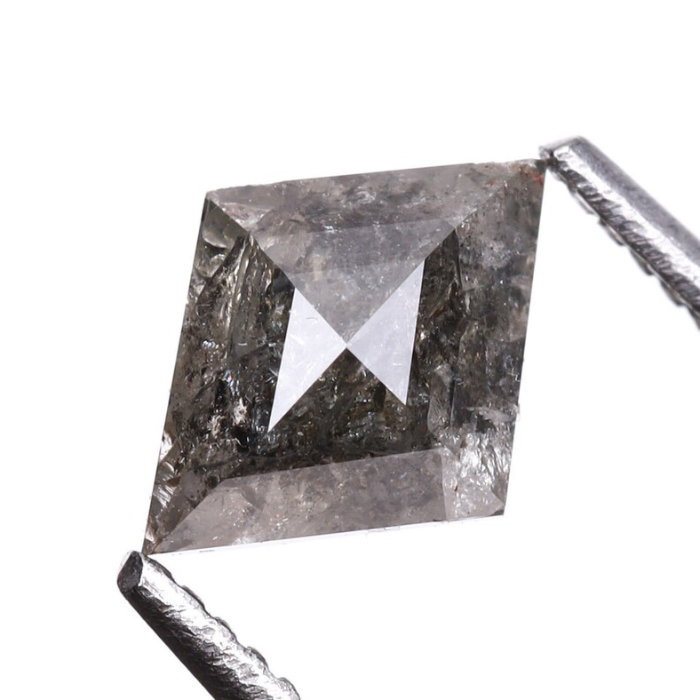 Salt and Pepper Kite Cut Natural Diamond