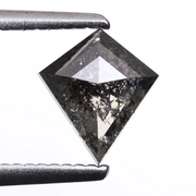 Salt and Pepper Kite Cut Natural Earth Mined Diamond
