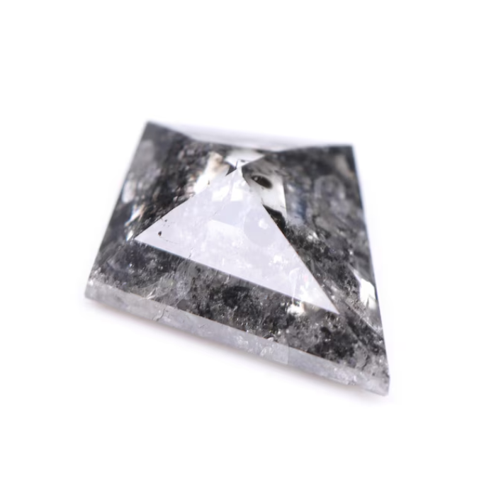 Salt and Pepper Kite Cut Natural Loose Diamond - Minimal Carbon