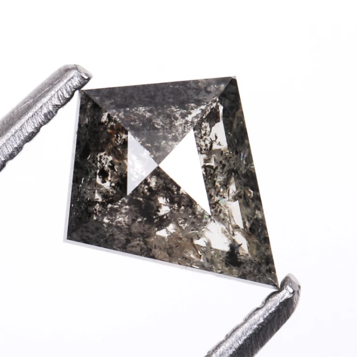 Salt and Pepper Kite Cut Natural Loose Diamond
