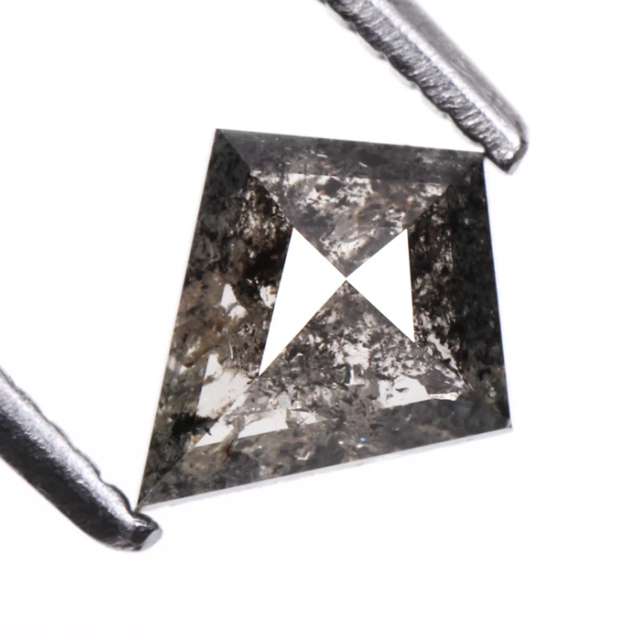 Salt and Pepper Kite Cut Natural Loose Diamond