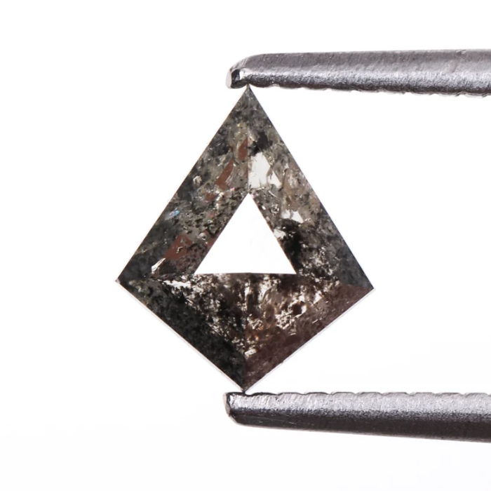 Salt and Pepper Kite Cut Natural Loose Diamond