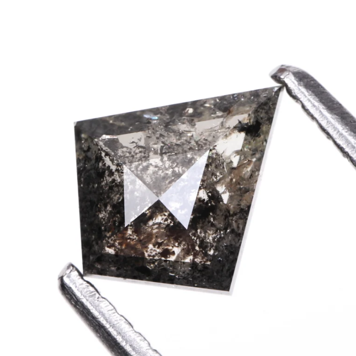 Salt and Pepper Kite Cut Natural Loose Diamond