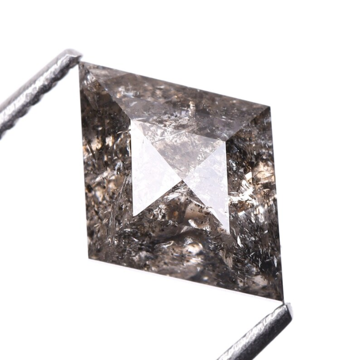 Salt and Pepper Kite cut Loose Earth Mined Diamond