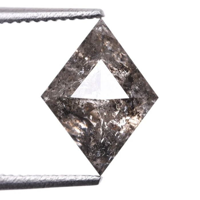 Salt and Pepper Kite cut Loose Earth Mined Diamond