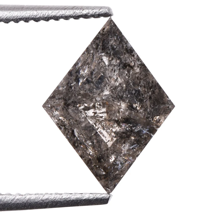 Salt and Pepper Kite cut Loose Earth Mined Diamond