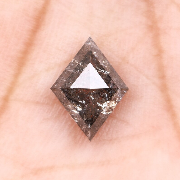 Salt and Pepper Kite cut Loose Earth Mined Diamond
