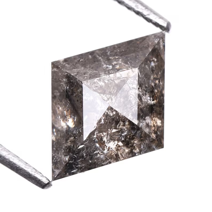 Salt and Pepper Kite cut Loose Earth Mined Diamond