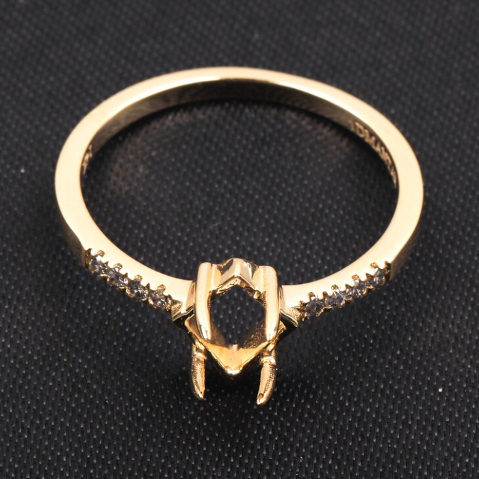 kite cut semi mount ring