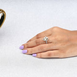 Zultanite Pear Ring Halo Engagement Ring - Minimal Carbon