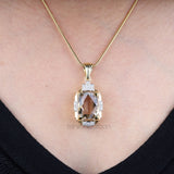 Smoky Quartz Pendant - Minimal Carbon