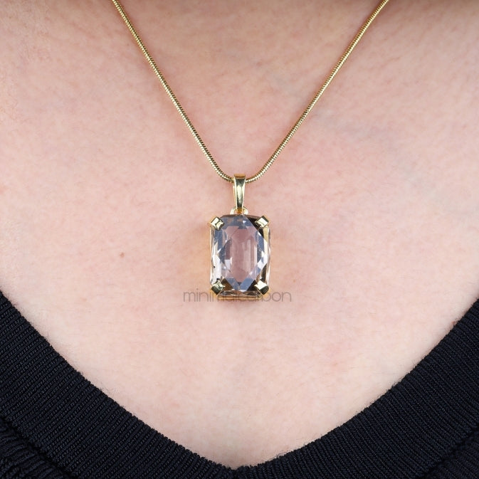 Smoky Quartz Pendant - Minimal Carbon