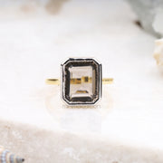 Smoky Quartz Ring - Minimal Carbon