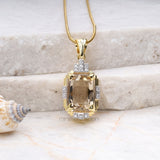 Smoky Quartz Pendant - Minimal Carbon