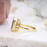 Smoky Quartz Ring - Minimal Carbon