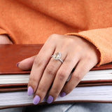 Zultanite Pear Ring Halo Engagement Ring - Minimal Carbon