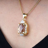 Smoky Quartz Pendant - Minimal Carbon