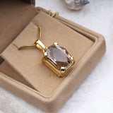 Smoky Quartz Pendant - Minimal Carbon