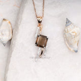Smoky Quartz Pendant - Minimal Carbon