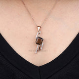 Smoky Quartz Pendant - Minimal Carbon