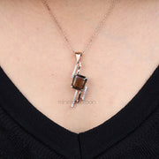 Smoky Quartz Pendant - Minimal Carbon