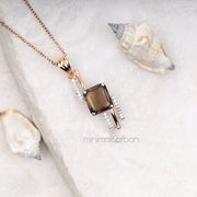 Smoky Quartz Pendant - Minimal Carbon