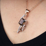 Smoky Quartz Pendant - Minimal Carbon