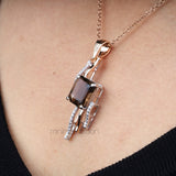 Smoky Quartz Pendant - Minimal Carbon