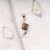 Smoky Quartz Pendant - Minimal Carbon
