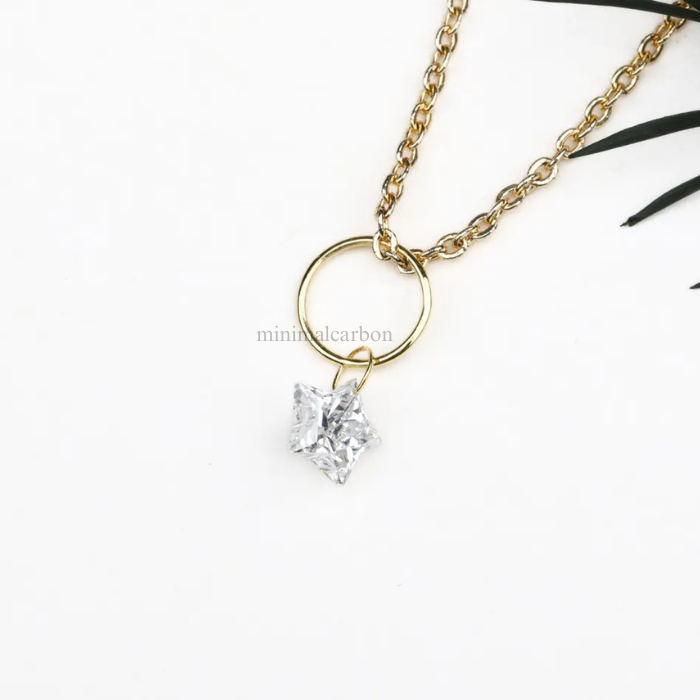 Start Cut Lab Grown Diamond Solitaire Pendant