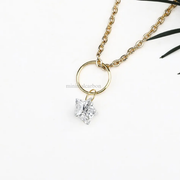 Start Cut Lab Grown Diamond Solitaire Pendant