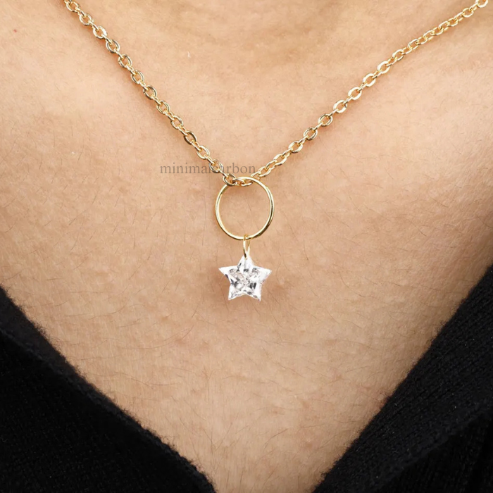 Start Cut Lab Grown Diamond Solitaire Pendant