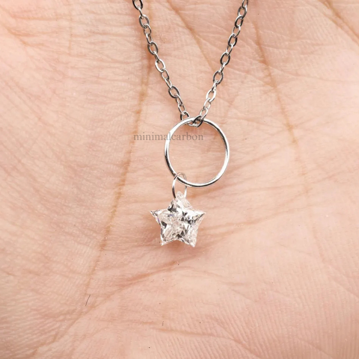 Start Cut Lab Grown Diamond Solitaire Pendant