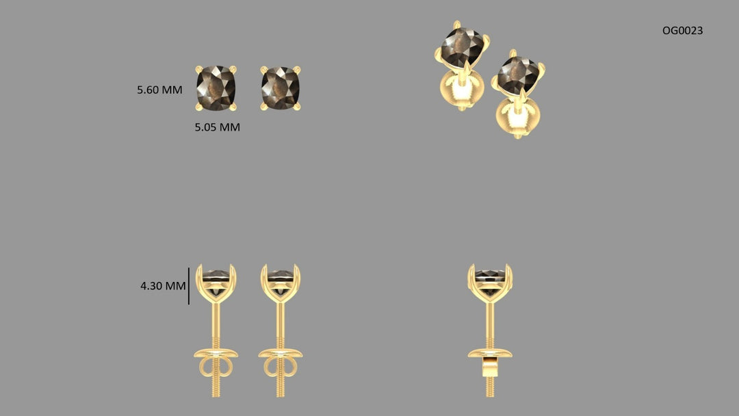 Cushion Earring Stud