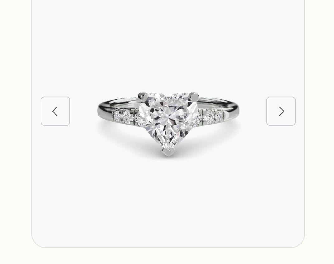 heart shape lab grown diamond ring