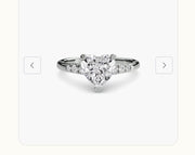 heart shape lab grown diamond ring