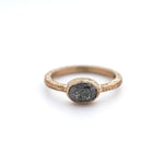 Oval cut salt and pepper diamond 