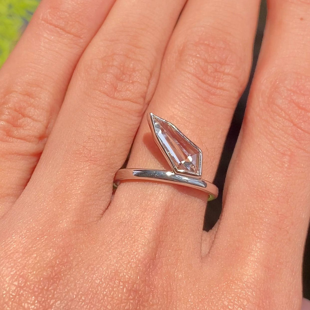 shield lab-grown diamond engagement ring
