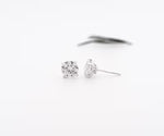 Natural Salt And Pepper Diamond Stud Earrings - Minimal Carbon